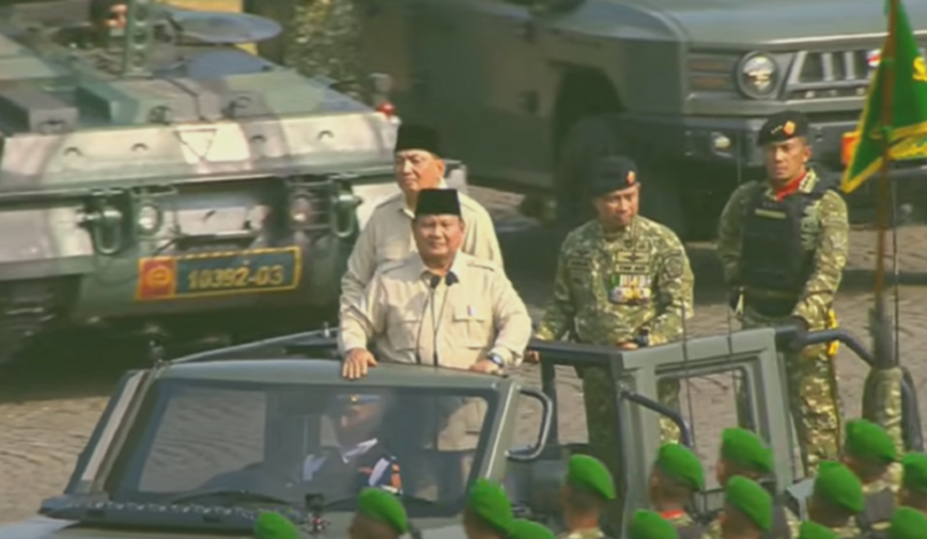 Prabowo Pidato HUT ke-80 TNI: TNI Timbul dan Tenggelam Bersama Rakyat
