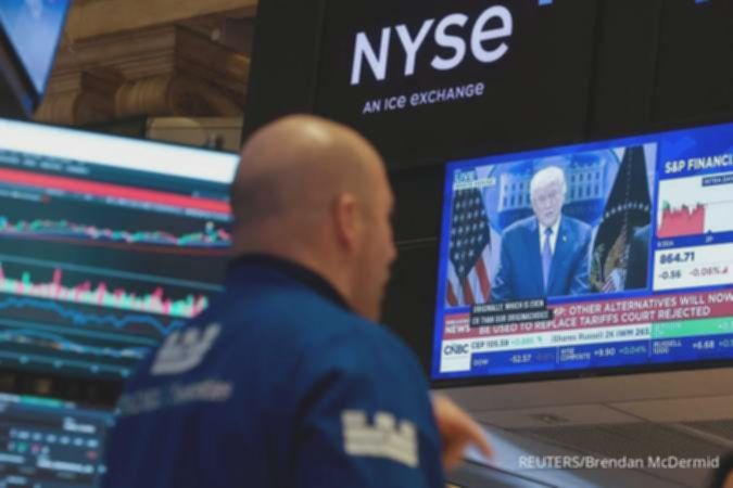 Wall Street dibuka turun Senin (23/2), ketidakpastian tarif tekan selera risiko