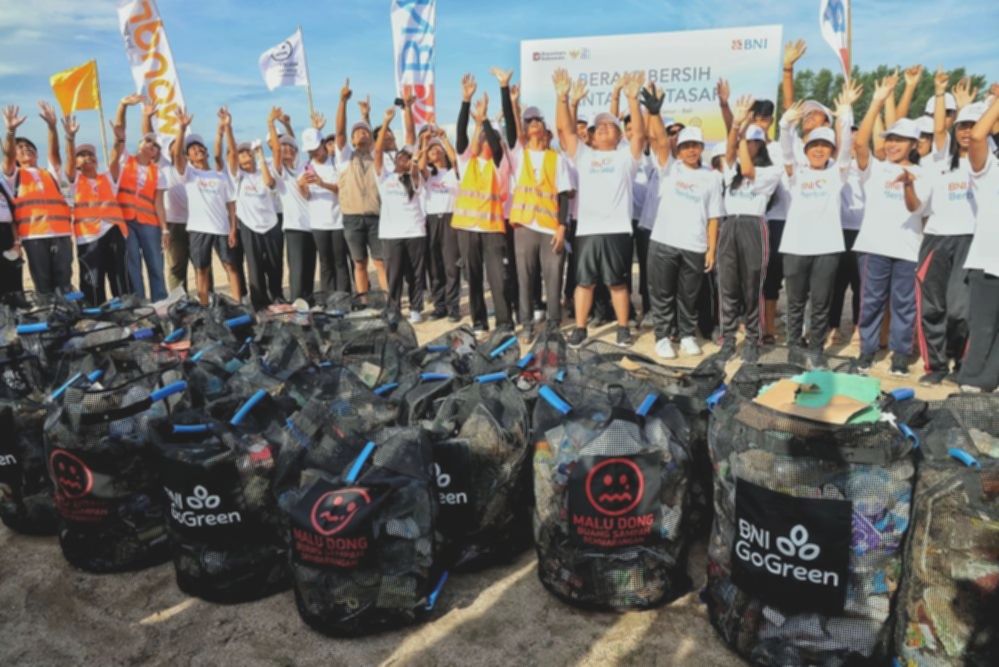 BNI lanjutkan aksi bersih pantai dengan dukungan sarana TPS3R Sekar Tanjung Bali